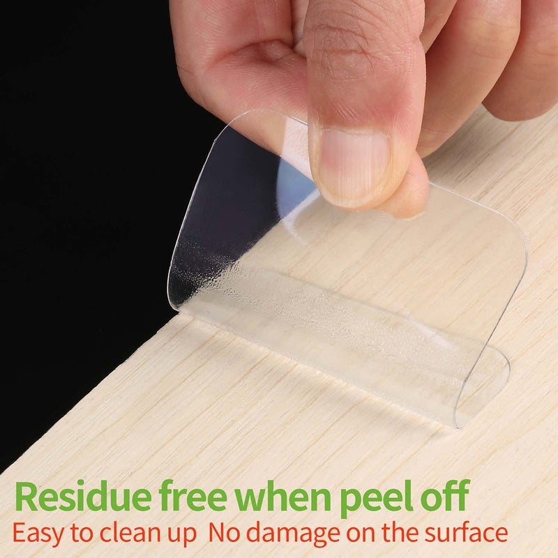 MILEQEE 20PCS Double Sided Adhesive Pads for Mounting, 2.36inx2.36in, Sticky Tack Double Sided Tape for Walls Hanging, Two Sided Pre-Cut Squares, 2 Sided Nano Wall Mount Heavy Duty Pad Clear - Image 5